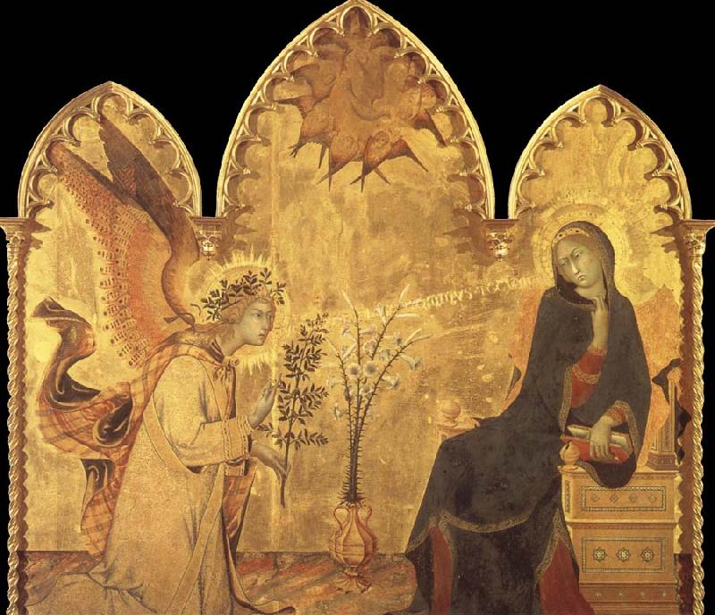 Simone Martini Detail of the Annunciation and two saints Sweden oil painting art